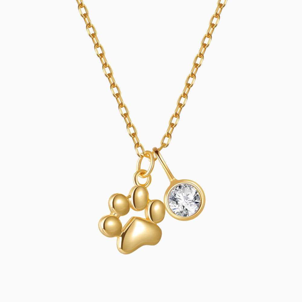 Teeny Tiny Paw Necklace with Charm VIP