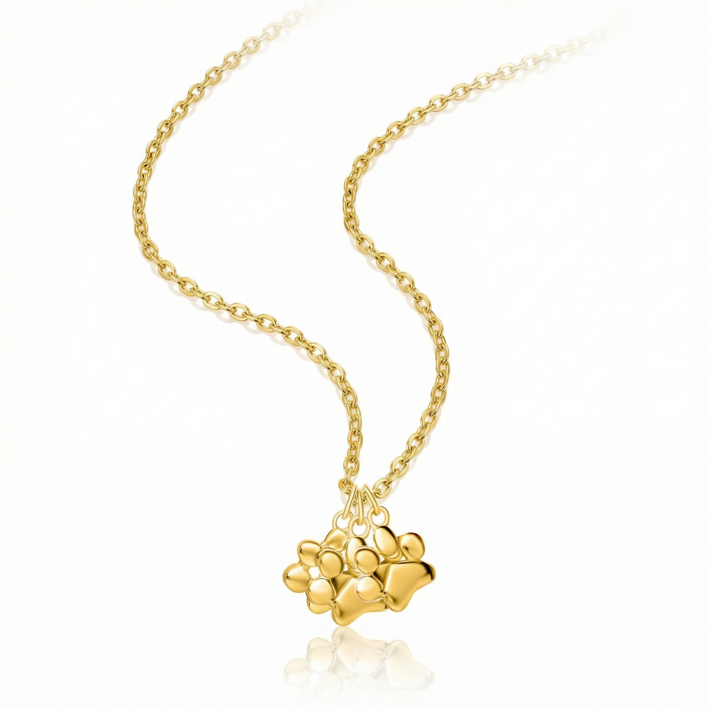 Triple Paw Necklace