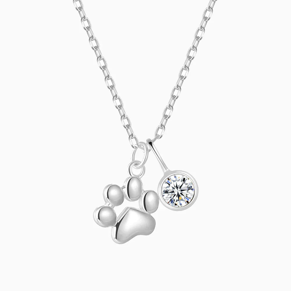 Paw Necklace with Charm