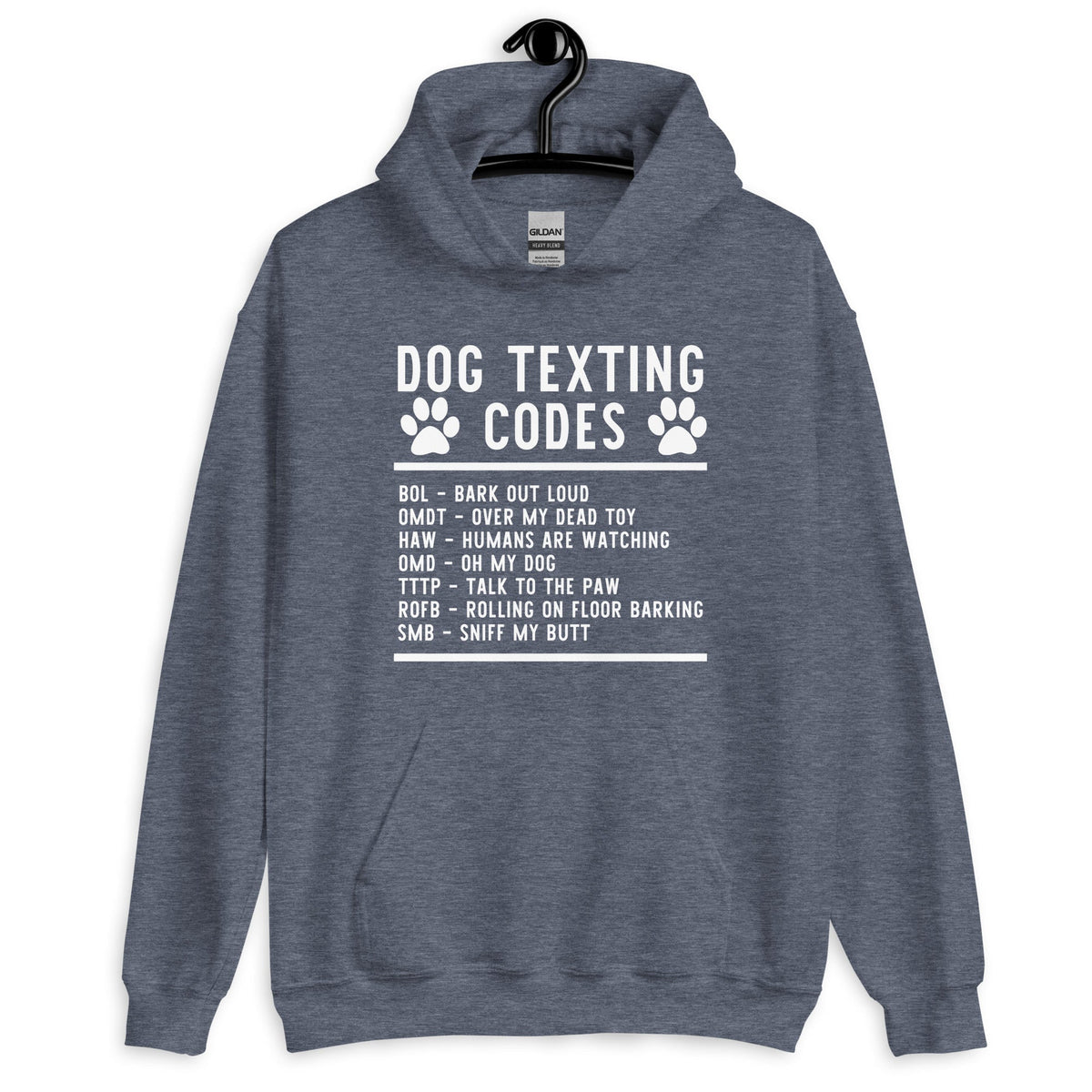 Dog Texting Codes Unisex Hoodie